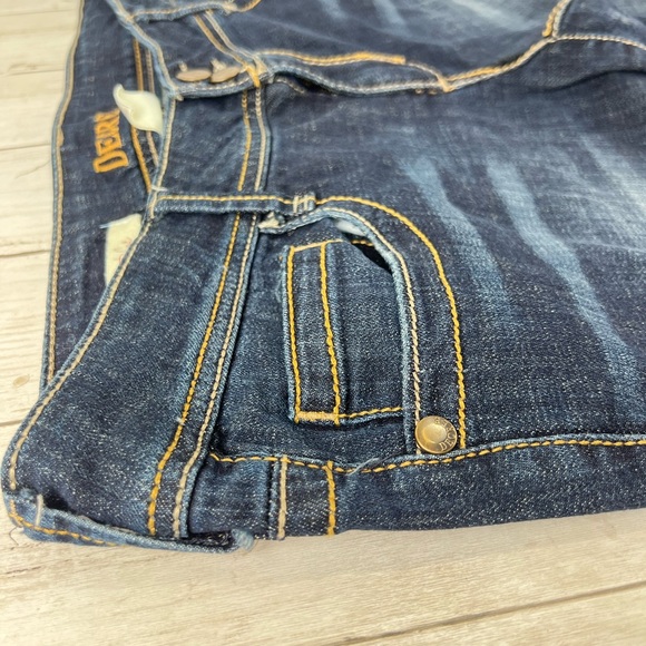 Y2K Decree Flare Dark Blue Jeans Size 15 Low Waist Bootcut Flare Stretch - Picture 9 of 12